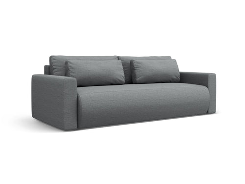 Cosmopolitan Design Slaapbank met opbergdoos Belfast 3-zits, structurele stof grijs - 105x238x84cm