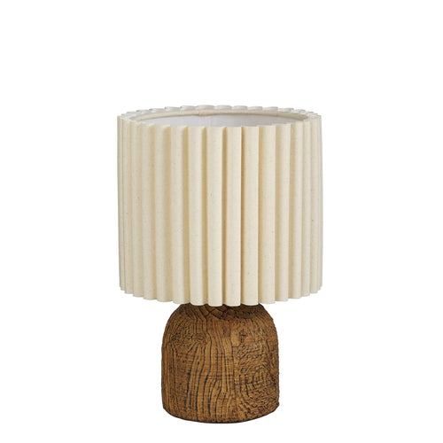 Mica Decorations Frey Tafellamp Woonkamer - Japandi Stijl - Lamp Decoratief met Lampenkap - Bureaulamp Tafellampen Woonkamer - 33 x ⌀22 cm - Bruin