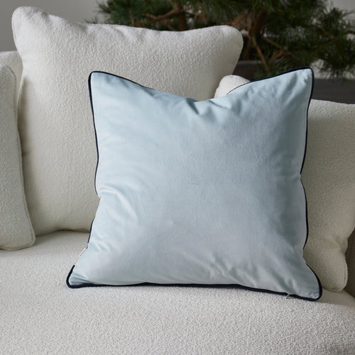 Rivièra Maison RM Monogram Milo Pillow Cover 50x50 - Polyester - Blauw - vtwonen shop