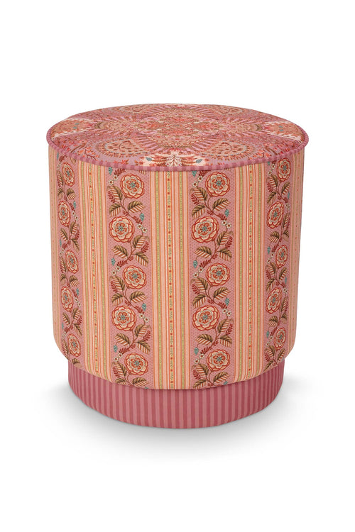 Pip Studio Poef Rosa Rani Roze Fluweel 40 x 40 x 45 cm