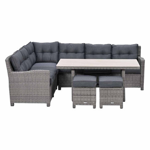 Garden Impressionslounge dining set Jaru 5-delig links - light teak vironwood