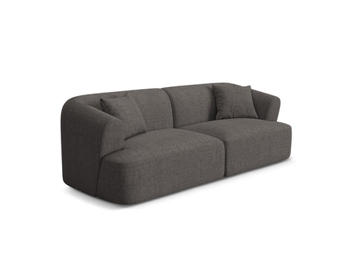 Cosmopolitan Design Modulaire bank Campi 3-zits, structurele stof grijs - 90x220x70cm