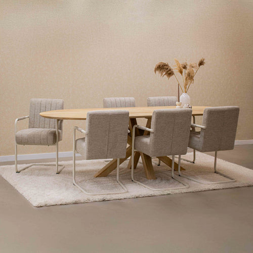 Kick buisframe stoel Isa - Beige - vtwonen shop