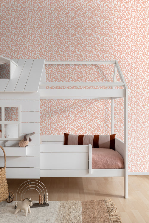 ESTAhome behang koraal terracotta roze en wit - 50 x 900 cm - 131010 - vtwonen shop