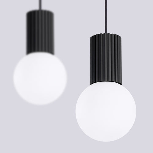 Sollux Lighting Hanglamp HALO 2L zwart - 33,5x6x120cm