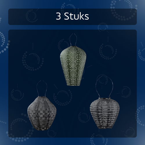 Lumiz solar lampion - Anima set - 3 stuks - vtwonen shop