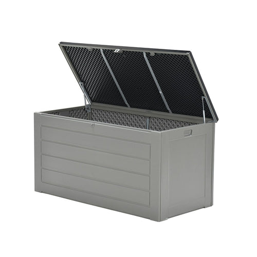 Primo kussenbox - kunststof - 680L - 146x71 cm - donkergrijs - zwart