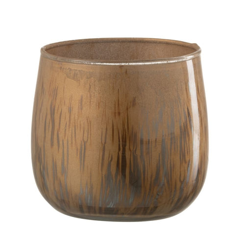 J-Line windlicht Antiek - glas - bruin - small - 6 stuks - vtwonen shop