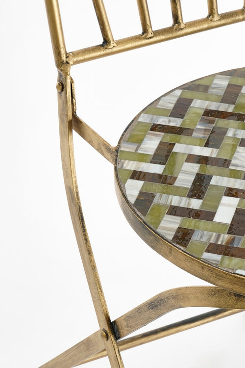 Mica Decorations Alanza Bistrostoel - L40 x B51 x H87 cm - Metaal - Groen - vtwonen shop