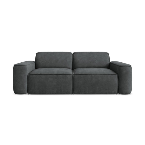 LaMiaSofa 3-zits bank Melissa - chenille stof - donkergrijs - 204x102x70