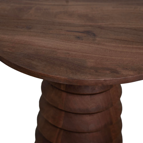 DÉJA Living Bijzettafel Marin - Rond Donkerbruin Hout - 46x46x50cm