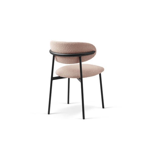 Set van 2 stoelen met gesp Nina boucle poederroze - 52x55x78cm