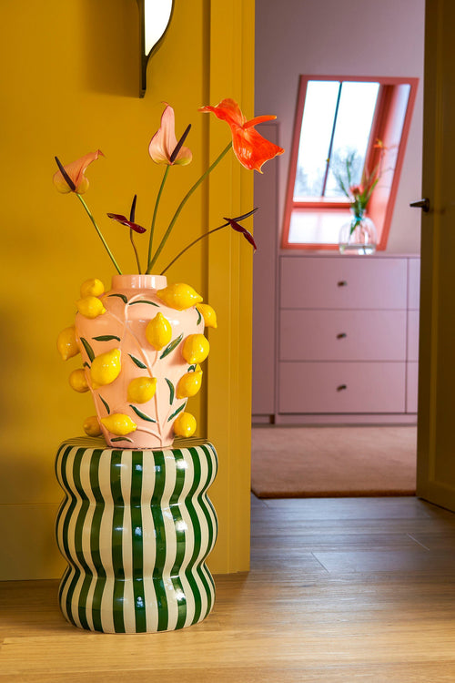 Mica Decorations  Melika Vaas - H38 x Ø35 cm - Keramiek - Lichtroze