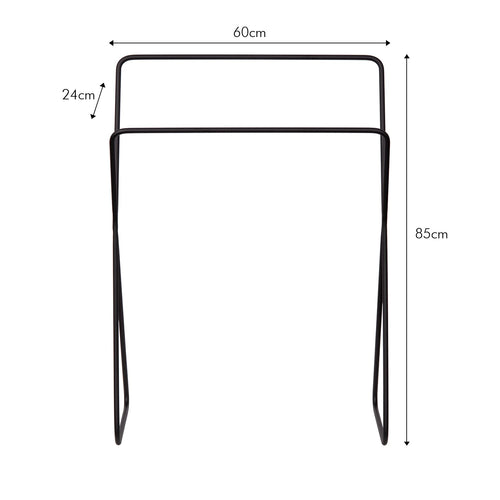 Atmooz handdoekenrek Pico - zwart - 60 x 24 x H 85 cm