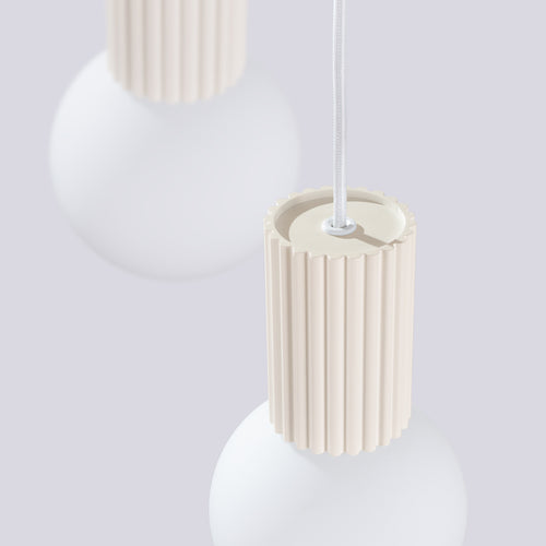 Sollux Lighting Hanglamp HALO 3P beige - 25x25x125cm