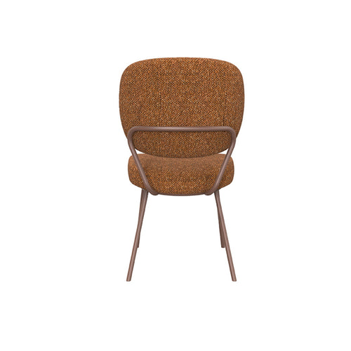 LABEL51 Eetkamerstoel Singapore - Oranje Bouclé - Set van 2 - vtwonen shop