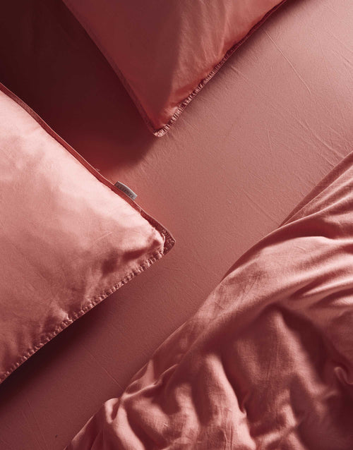 Essenza Minte dekbedovertrek - Tweepersoons – 200x200/220 cm - Dusty rose