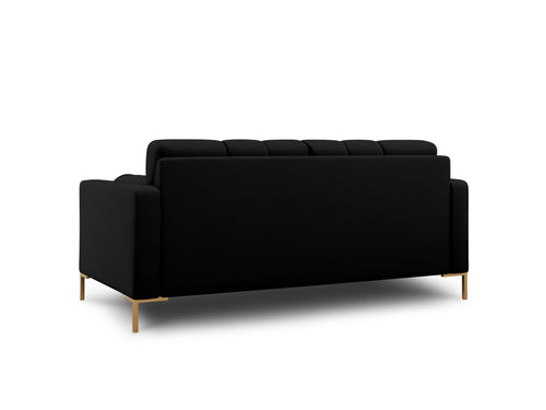 Cosmopolitan Design Bank Bali 2-zits, structurele stof, zwart - 96x152x75cm