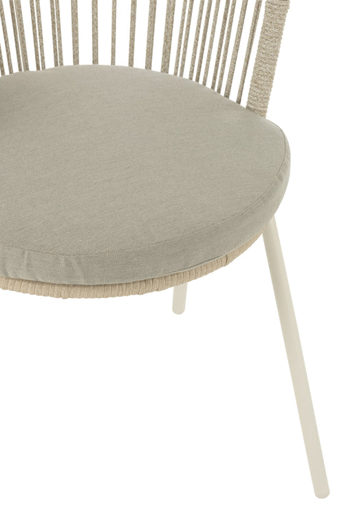 J-Line stoel Toa - metaal/touw - grijs - vtwonen shop