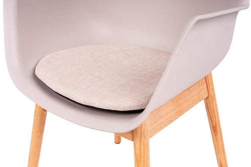 MaximaVida eetkamerstoel Cuyp XXL taupe conische stoelpoten- 2 stuks