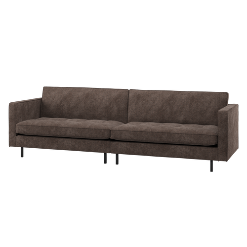 WOOOD classic 3-zits bank Rodeo - Ribstof - Bruin - 83x230x88 - vtwonen shop