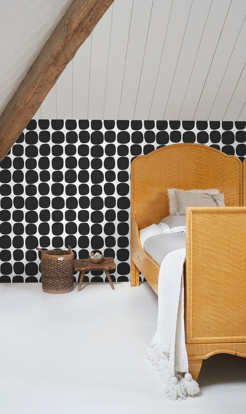 ESTAhome behang grafisch motief zwart wit - 53 cm x 10.05 m - 139090 - vtwonen shop