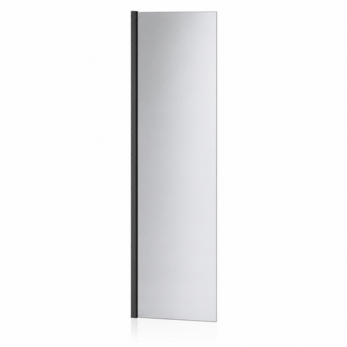 Badplaats Douchewand Rizani 40 x 200 cm – Zwart – Rookglas Inloopdouche 8 mm Veiligheidsglas