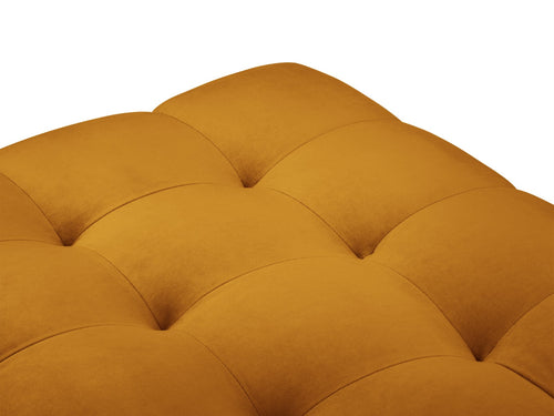 Cosmopolitan Design Poef Bali flueel, geel - 60x60x41cm
