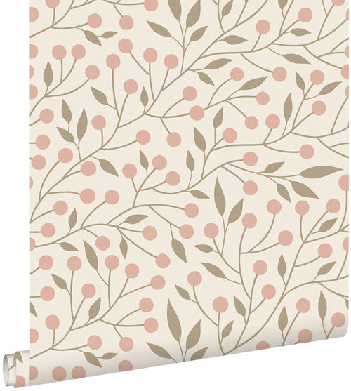 ESTAhome behang bloemmotief wit en roze - 53 cm x 10.05 m - 139589 - vtwonen shop