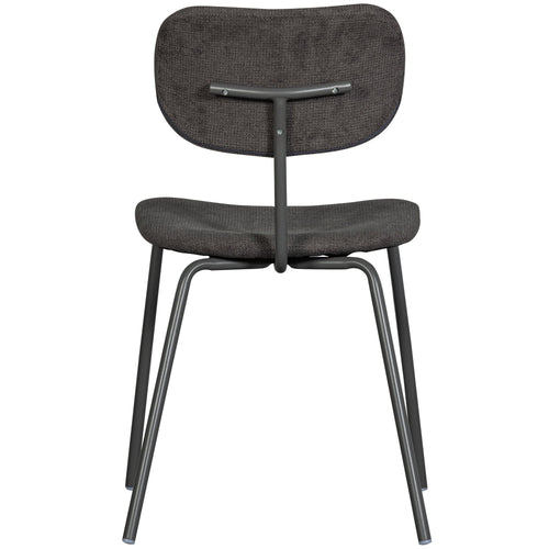 WOOOD eetkamerstoelen Link - Polyester - Bruin/Grijs - Set van 2 - vtwonen shop