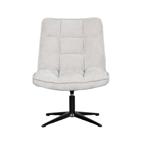 LABEL51 Fauteuil Vince - Naturel Stof - Draaibaar