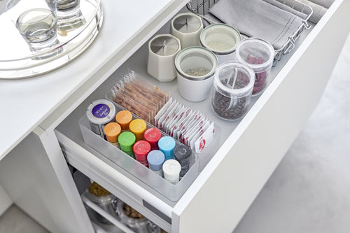 Yamazaki Stapelbare Lade Organizer - diep | smal - Tower - Wit