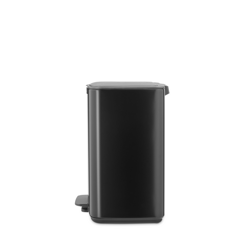 Brabantia Bo Pedaalemmer, 12 liter, stil sluitend, kunststof binnenemmer - Matt Black