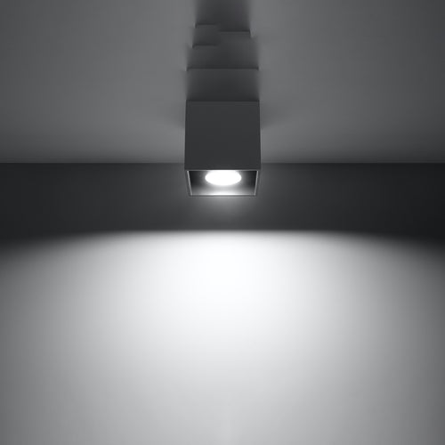 Sollux Lighting Plafondlamp QUAD 1 antraciet - 10x10x10cm
