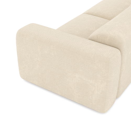 Sia Home - Bank MYRA - getextureerd fluweel crème 205cm