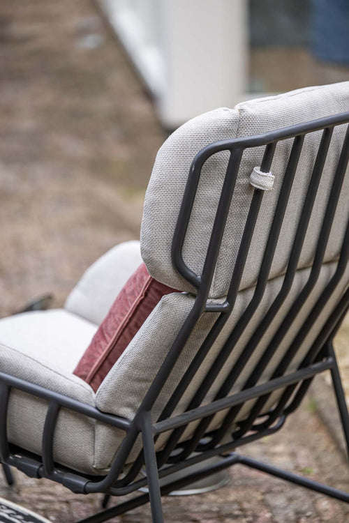 5-delige set - zwart - 2x loungestoel Livorno + voetenbank & tafeltje - vtwonen shop