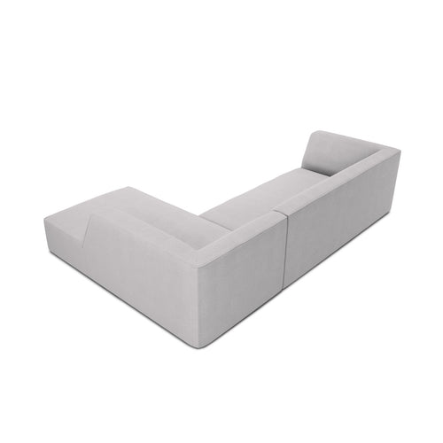 Cosmopolitan Design - Modulaire hoekbank rechts Siena 4-zits, structurele stof lichtgrijs - 180x273x69cm
