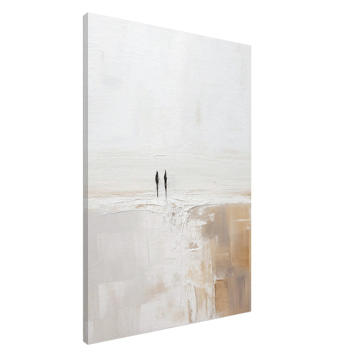 Artfulprints Canvas Abstract – Silhouettes 2 canvas - 80x120 cm - Grijs
