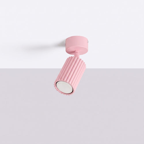 Sollux Lighting Plafondlamp KARBON 1 roze - 7x7x18cm