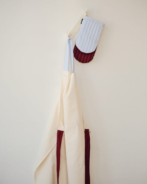 noo.ma Rubi keukenhandschoen - color-block beige, burgundy en blauw