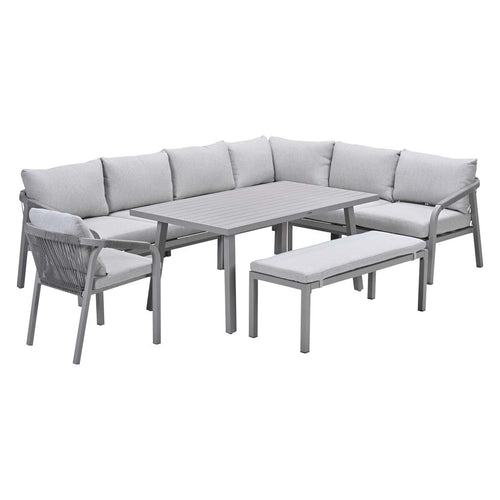 Garden Impressions lounge dining set Tarera taupe - 7-delig