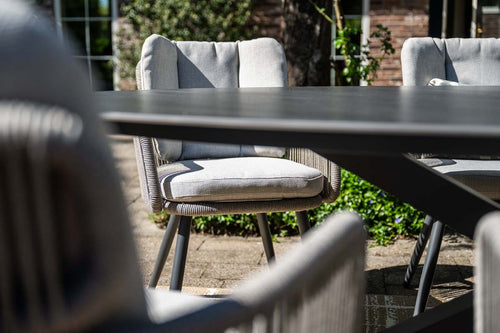 Garden Impressions Linares XL tuinstoelen set van 4 grey sand