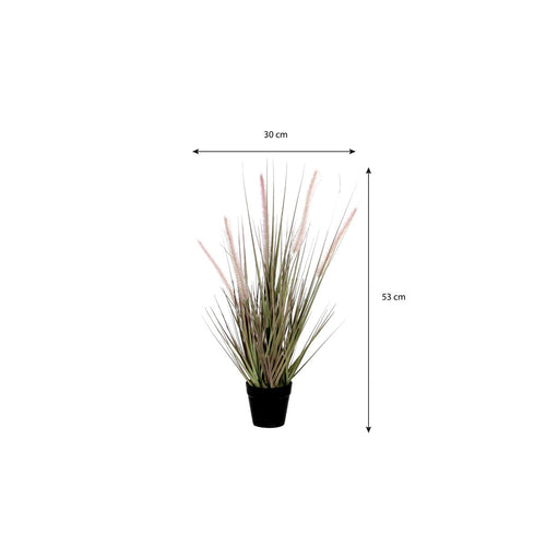 Mica Decorations Dogtail Gras Kunstplant - H53 x Ø30 cm - Paars