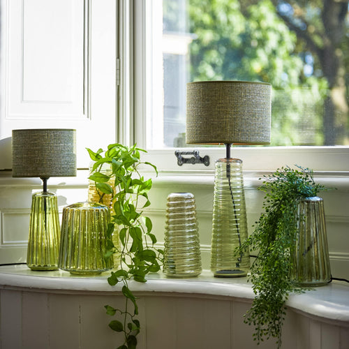 Light & Living lampenkap Tweed - groen - 25x25x18cm