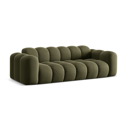Cosmopolitan Design - Bank Treno 4-zits, flueel groente - 94x240x70cm