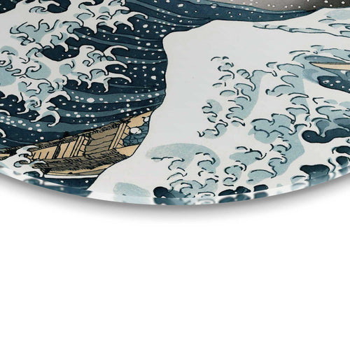 Reinders glasschilderij Hokusai - De Grote Golf - Ø 50cm