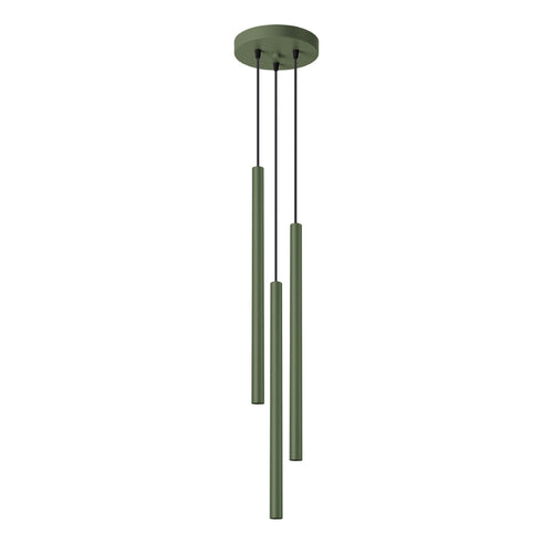 Sollux Lighting Hanglamp PASTELO 3P olijfgroen - 19,5x19,5x104cm