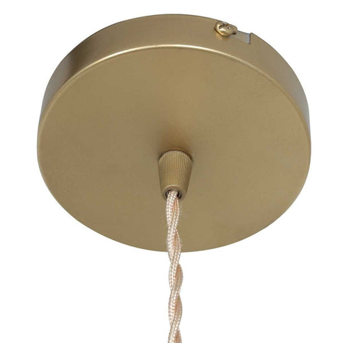 Mexlite hanglamp Grazio - 1 lichts - 12.5x 150 cm - mat-goud - vtwonen shop