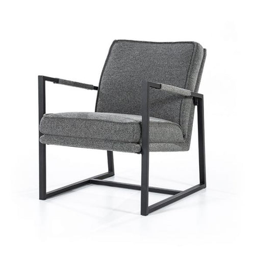 FurniLux Fauteuil Isaac - Fauteuils Met Armleuning - Fauteuil Relax - Lounge Stoel - Grijs Brave - 73x61x62cm - vtwonen shop