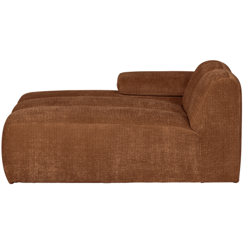 WOOOD chaise longue element links Mojo - Ribstof - Roest Bruin - vtwonen shop